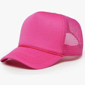 ⭐️3/$15 Hot Pink Funky Junque Women's Men's Foam Blank Hat Baseball Trucker Cap